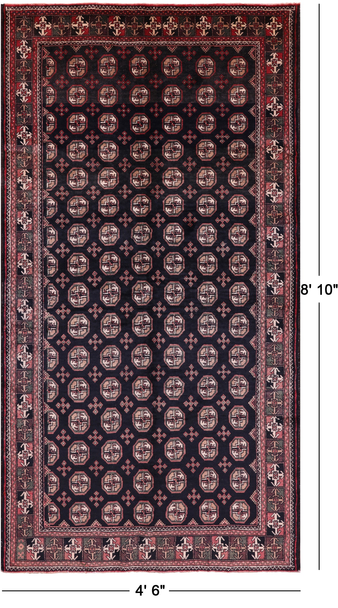 Persian Handmade Wool On Wool Area Rug - 4' 6" X 8' 10" - Golden Nile