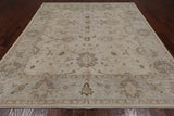 Ivory Peshawar Hand Knotted Wool Rug - 8' 1" X 9' 7"