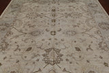 Ivory Peshawar Hand Knotted Wool Rug - 8' 1" X 9' 7"