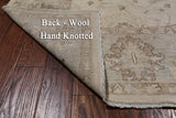 Ivory Peshawar Hand Knotted Wool Rug - 8' 1" X 9' 7"