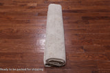 Ivory Antiqued Peshawar Hand Knotted Wool Rug - 8' 2" X 9' 7"