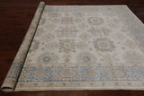 Ivory Peshawar Hand Knotted Wool Rug - 7' 10" X 10' 6"