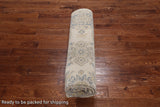 Ivory Peshawar Hand Knotted Wool Rug - 7' 10" X 10' 6"