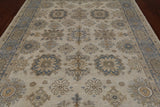Ivory Peshawar Hand Knotted Wool Rug - 7' 10" X 10' 6"