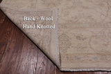 Ivory Peshawar Hand Knotted Wool Rug - 8' 0" X 9' 9"
