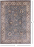 Peshawar Hand Knotted Wool Rug - 9' 1" X 12' 8" - Golden Nile