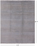 Grey Savannah Grass Handmade Wool & Silk Rug - 8' 2" X 10' 1" - Golden Nile