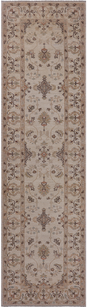 Ivory Peshawar Runner Rug - 2' 8" X 9' 8"