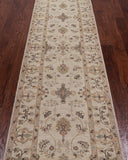 Ivory Peshawar Runner Rug - 2' 8" X 9' 8"