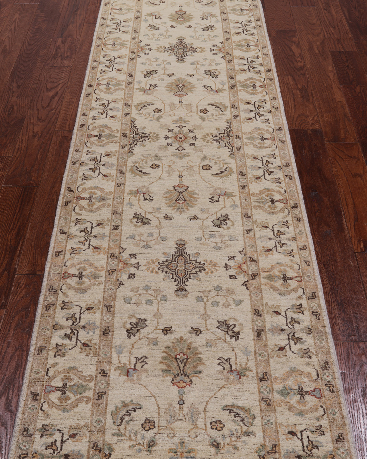 Ivory Peshawar Runner Rug - 2' 8" X 9' 8"