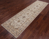 Ivory Peshawar Runner Rug - 2' 8" X 9' 8"