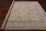Ivory Peshawar Hand Knotted Rug - 8' 1" X 9' 10"