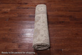 Ivory Peshawar Hand Knotted Rug - 8' 1" X 9' 10"