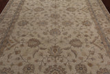 Ivory Peshawar Hand Knotted Rug - 8' 1" X 9' 10"