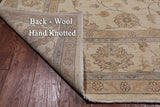 Ivory Peshawar Hand Knotted Rug - 8' 1" X 9' 10"