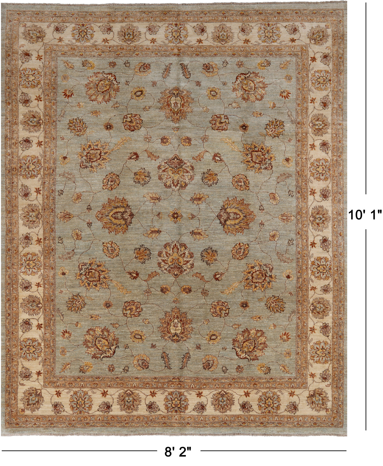 Peshawar Handmade Area Rug - 8' 2" X 10' 1"