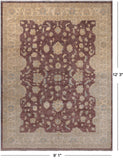 Turkish Oushak Hand Knotted Area Rug - 9' 1" X 12' 3"