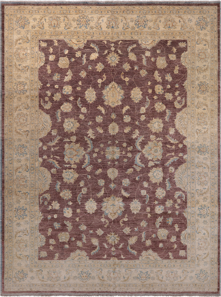Turkish Oushak Hand Knotted Area Rug - 9' 1" X 12' 3"