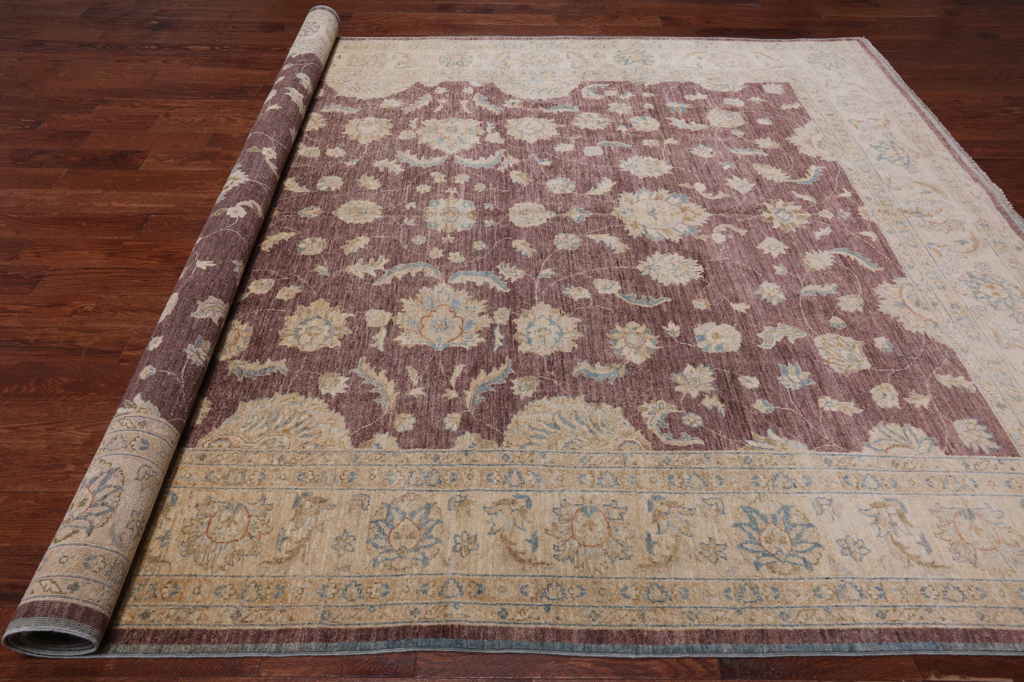 Turkish Oushak Hand Knotted Area Rug - 9' 1" X 12' 3"