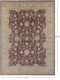 Turkish Oushak Hand Knotted Area Rug - 9' 1" X 12' 3" - Golden Nile