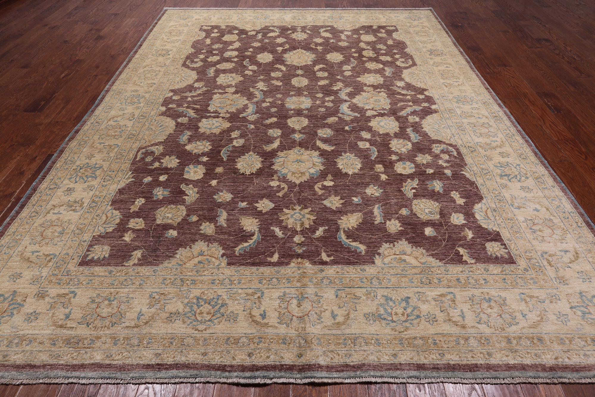 Turkish Oushak Hand Knotted Area Rug - 9' 1" X 12' 3"