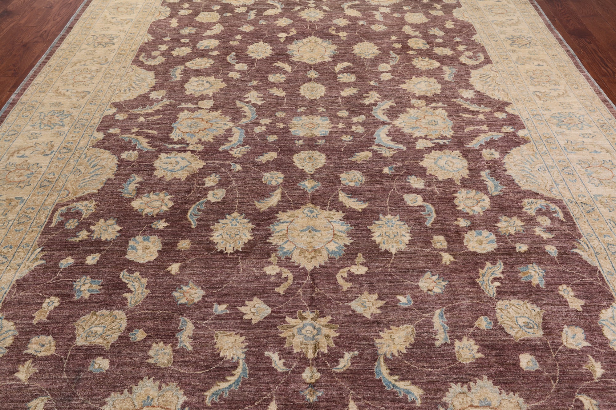 Turkish Oushak Hand Knotted Area Rug - 9' 1" X 12' 3"