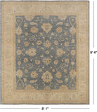 Turkish Oushak Handmade Area Rug - 8' 1" X 9' 4"
