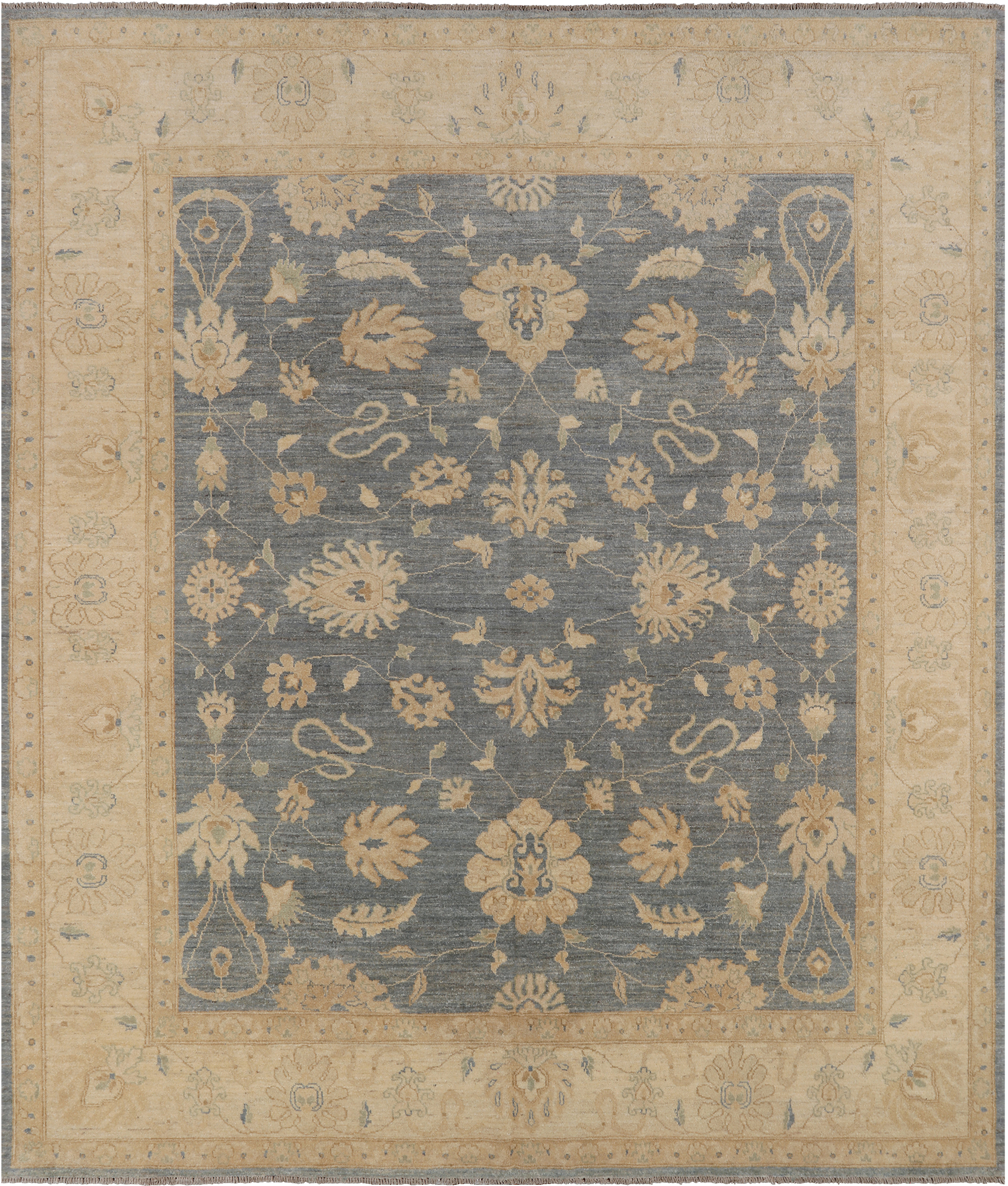 Turkish Oushak Handmade Area Rug - 8' 1" X 9' 4"