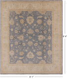 Turkish Oushak Handmade Area Rug - 8' 1" X 9' 4" - Golden Nile