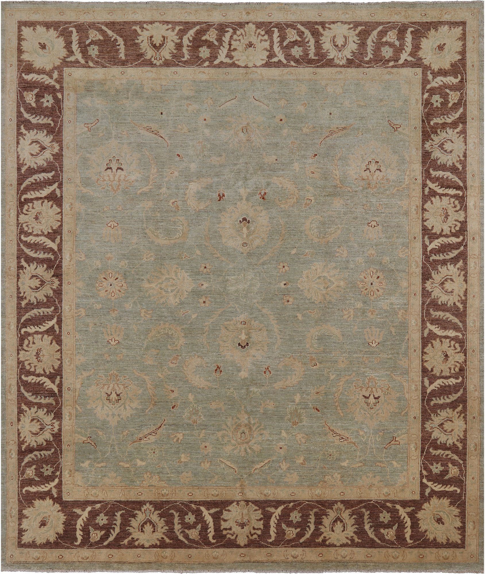 Turkish Oushak Hand Knotted Area Rug - 8' 5" X 9' 10"