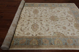 Ivory Peshawar Hand Knotted Wool Area Rug - 6' 2" X 9' 2"