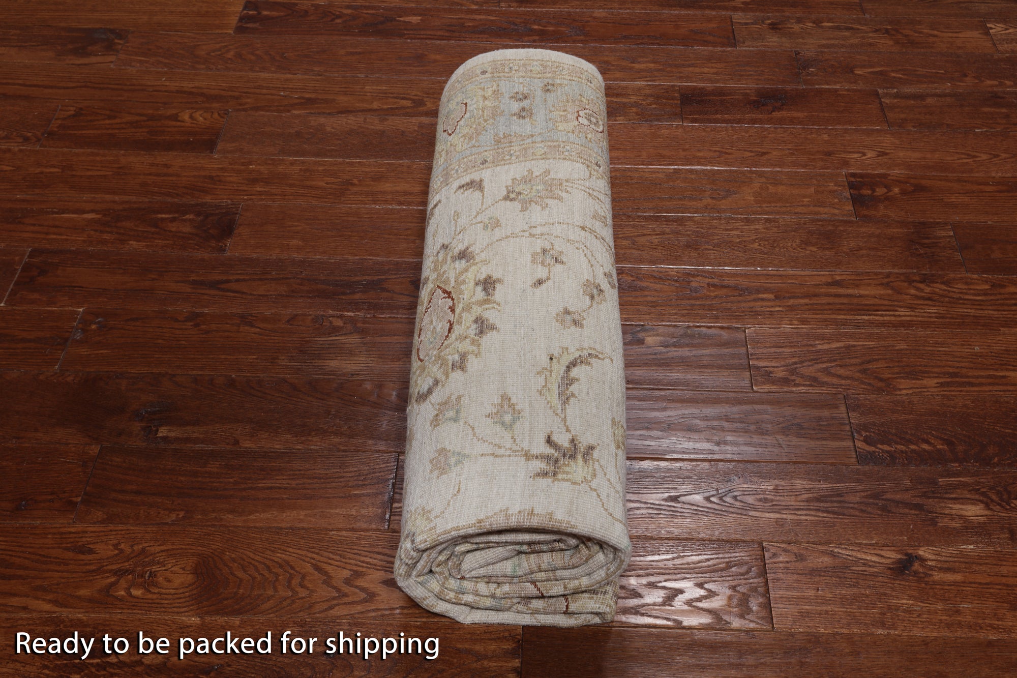 Ivory Peshawar Hand Knotted Wool Area Rug - 6' 2" X 9' 2"