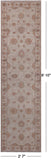 Ivory Peshawar Hand Knotted Wool Runner Rug - 2' 7" X 9' 10"