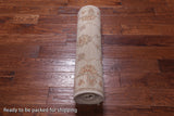 Ivory Peshawar Hand Knotted Wool Runner Rug - 2' 7" X 9' 10"