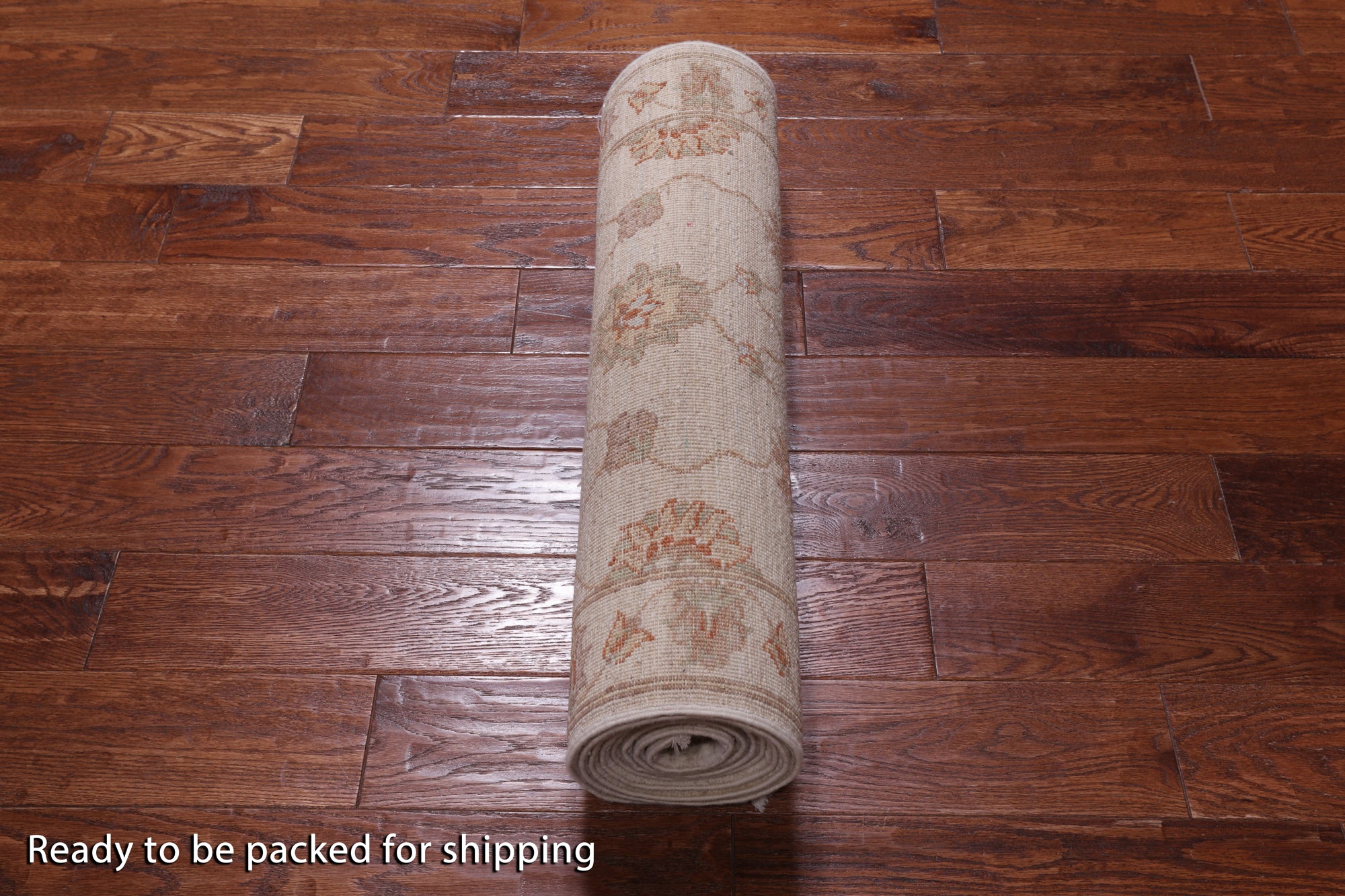 Ivory Peshawar Hand Knotted Wool Runner Rug - 2' 7" X 9' 10"