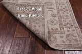 Ivory Peshawar Hand Knotted Wool Runner Rug - 2' 7" X 9' 9"