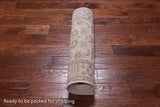 Ivory Peshawar Hand Knotted Wool Runner Rug - 2' 7" X 9' 9"
