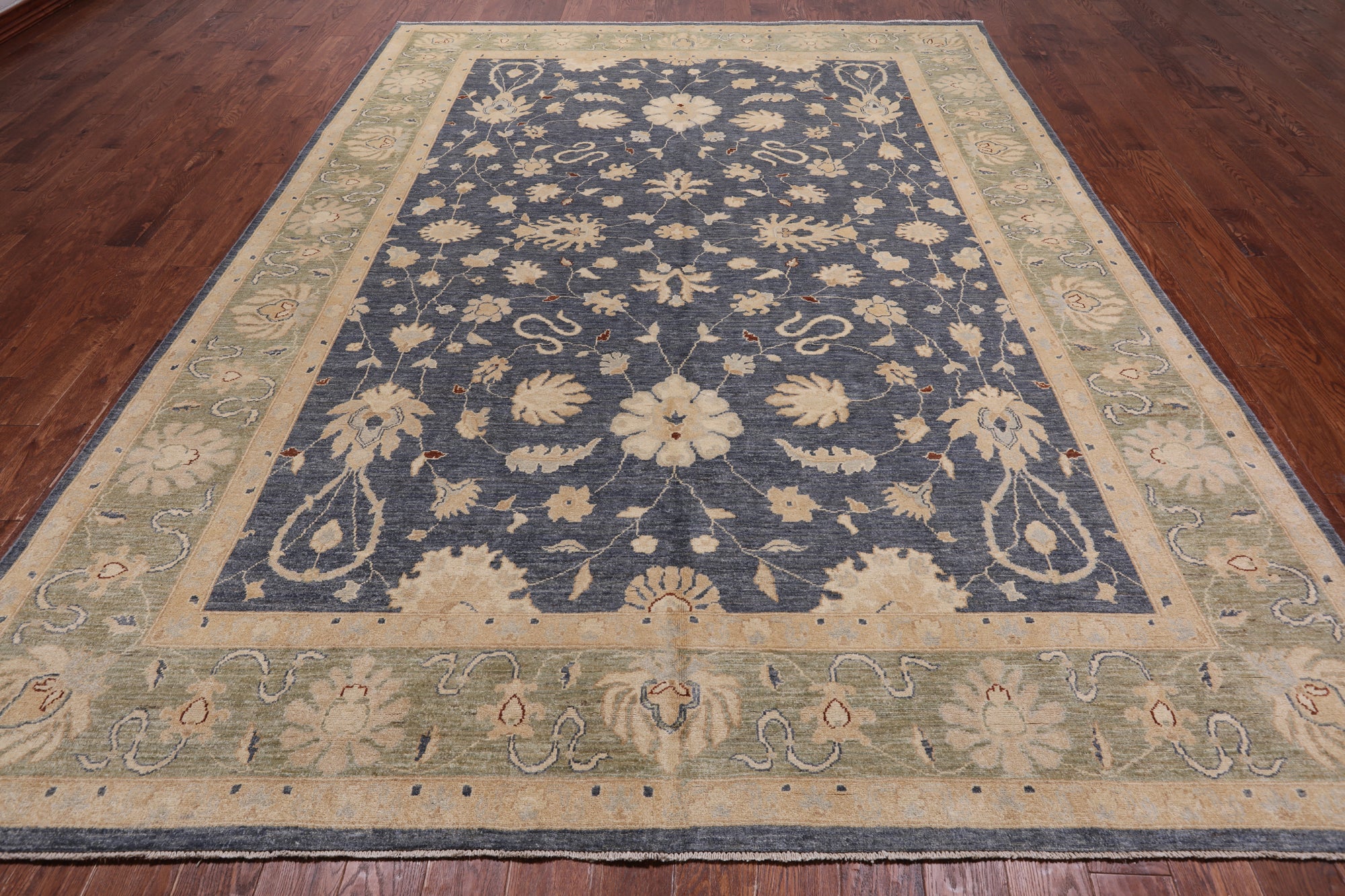 Turkish Oushak Wool Hand Knotted Area Rug - 9' 0" X 11' 10"