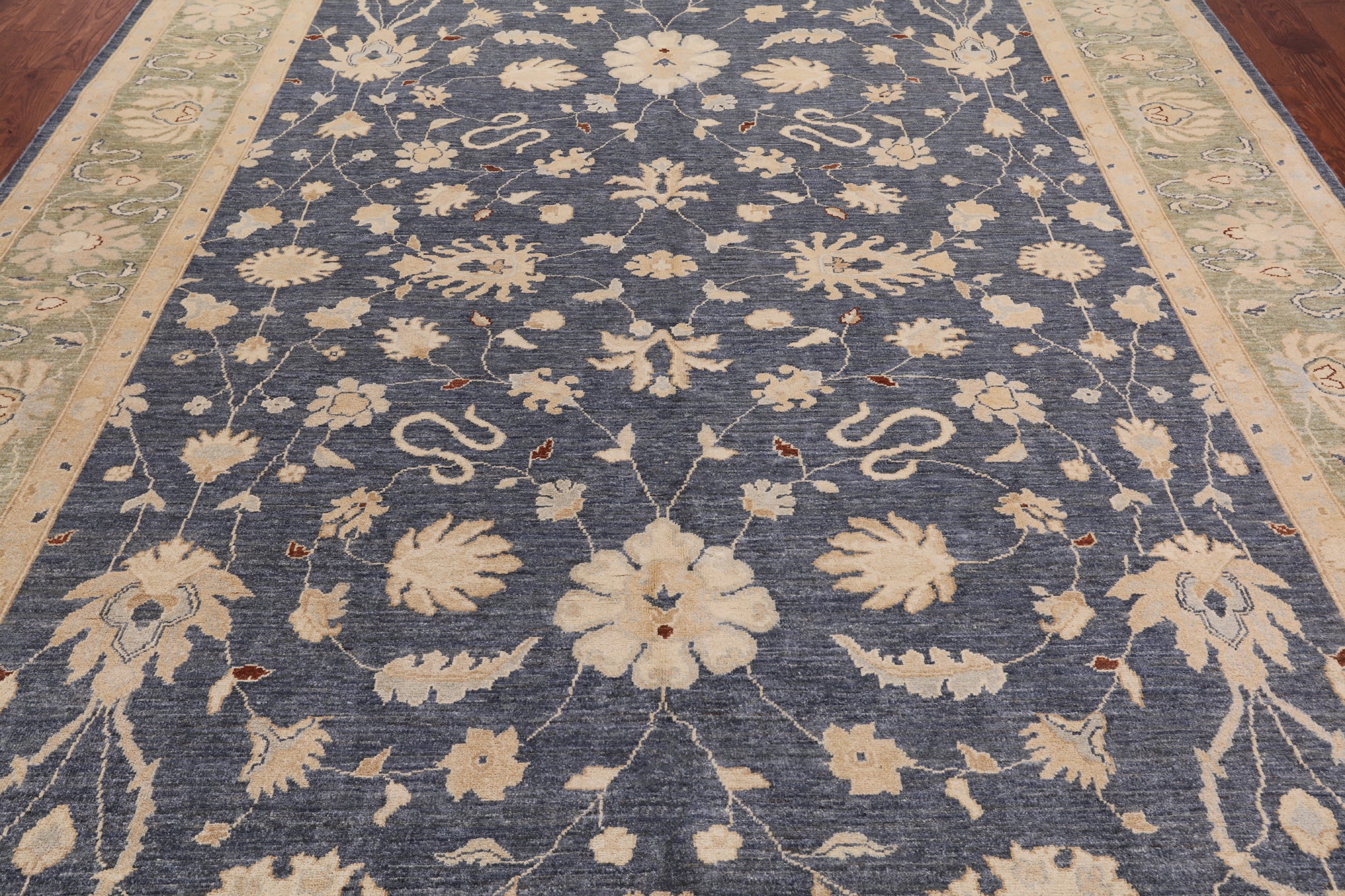 Turkish Oushak Wool Hand Knotted Area Rug - 9' 0" X 11' 10"