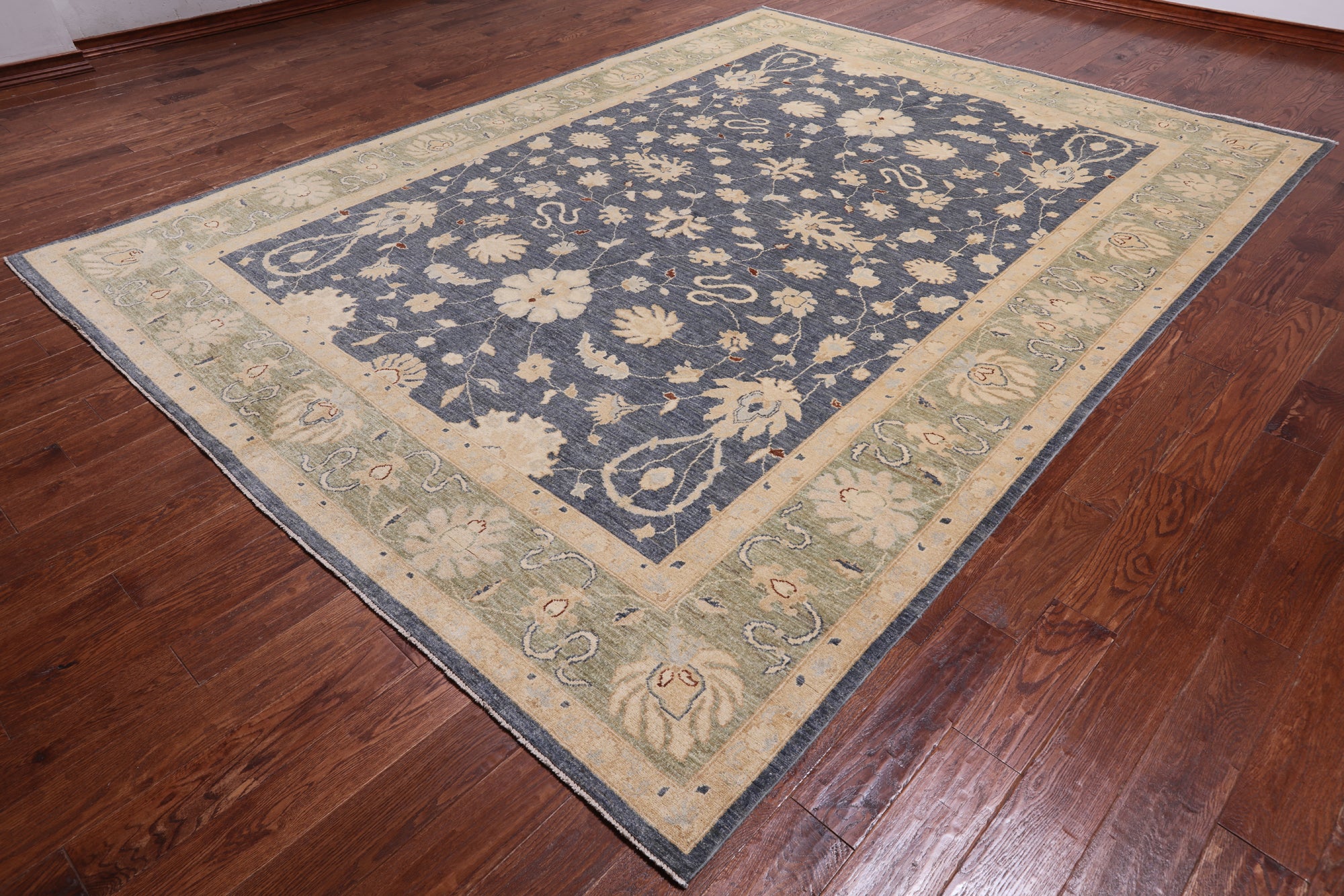 Turkish Oushak Wool Hand Knotted Area Rug - 9' 0" X 11' 10"