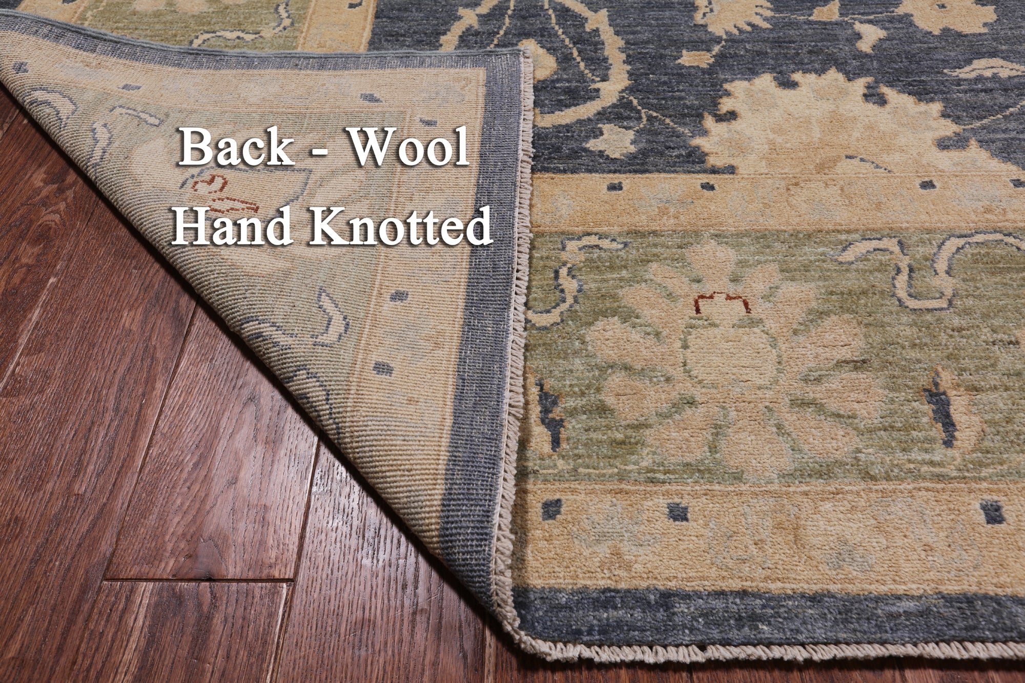 Turkish Oushak Wool Hand Knotted Area Rug - 9' 0" X 11' 10"