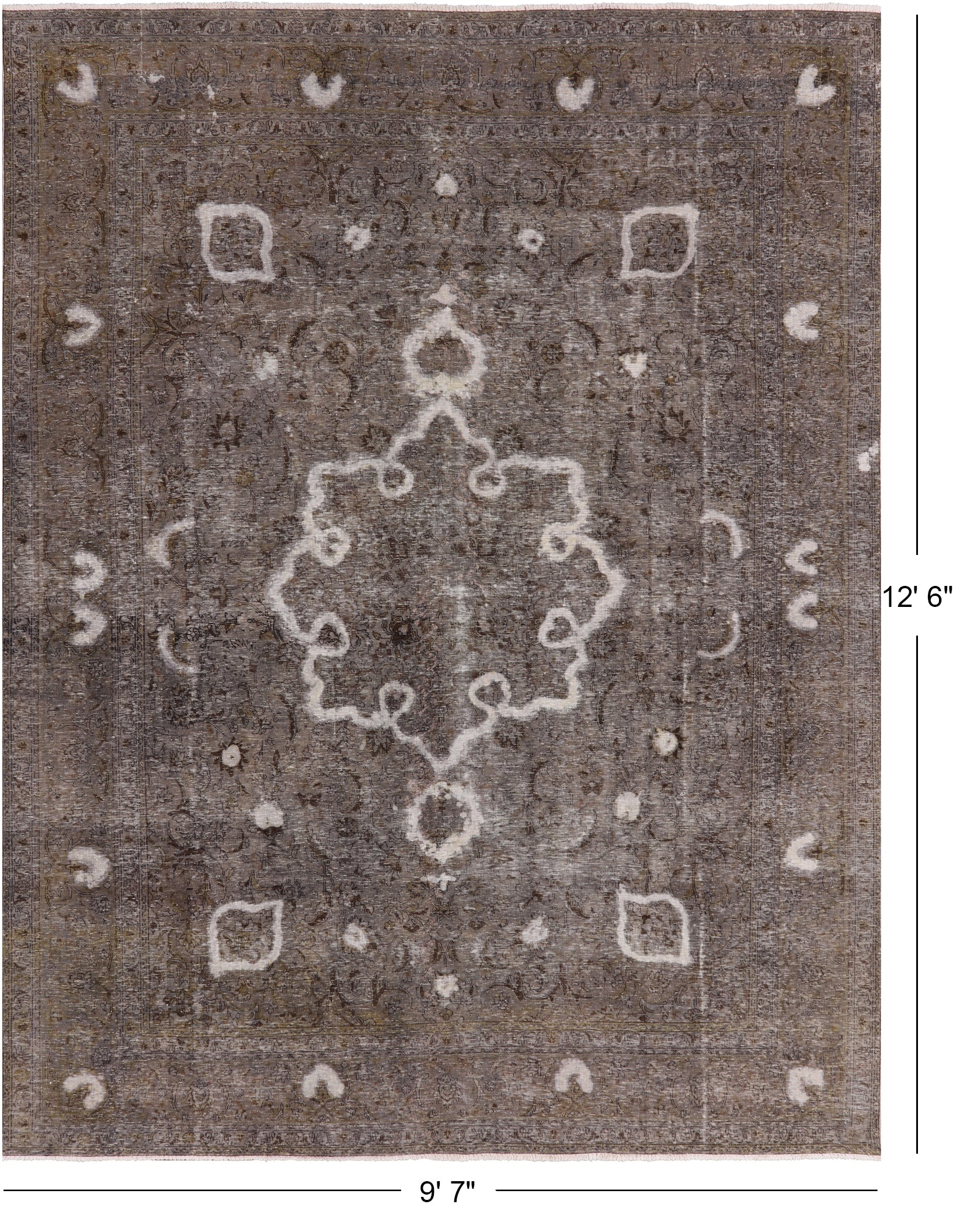 Persian Overdyed Hand Knotted Wool Rug - 9' 7" X 12' 6" - Golden Nile