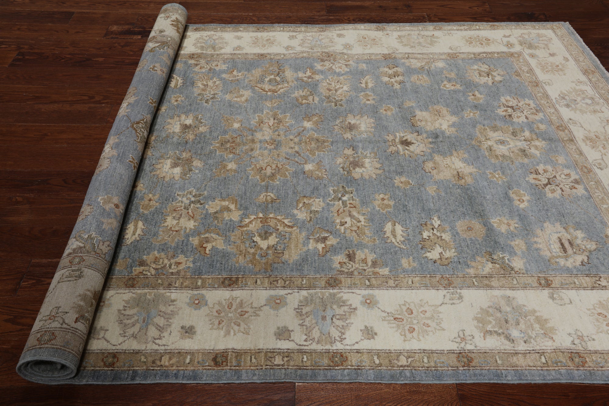 Turkish Oushak Hand Knotted Wool Rug - 6' 0" X 9' 2"
