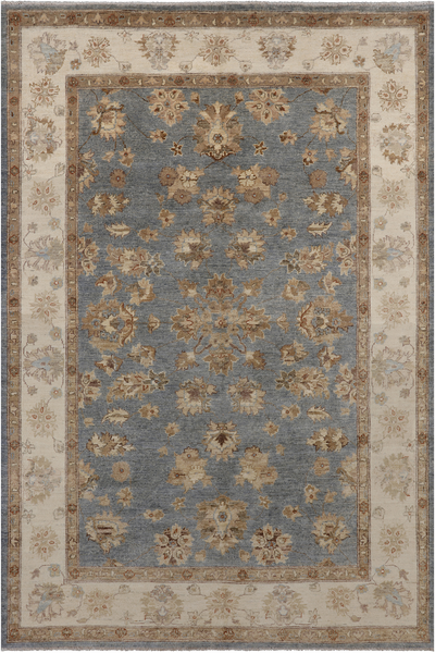 Turkish Oushak Hand Knotted Wool Rug - 6' 0" X 9' 2"