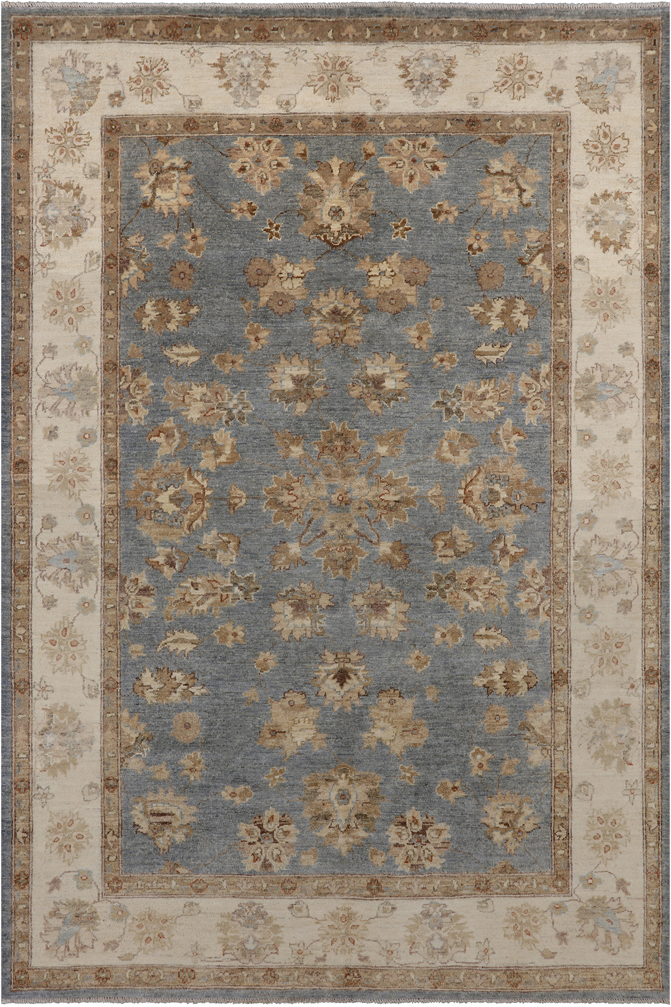 Turkish Oushak Hand Knotted Wool Rug - 6' 0" X 9' 2"