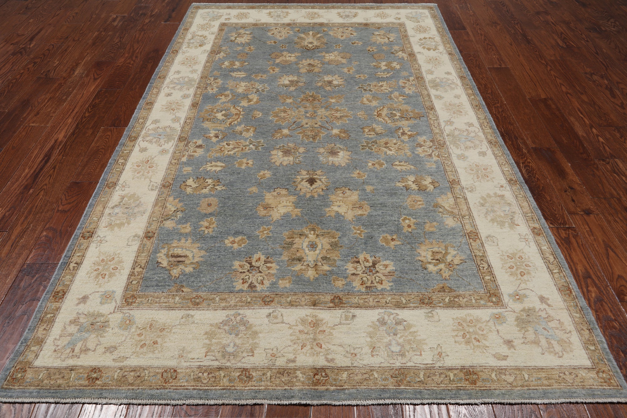 Turkish Oushak Hand Knotted Wool Rug - 6' 0" X 9' 2"
