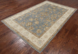 Turkish Oushak Hand Knotted Wool Rug - 6' 0" X 9' 2"