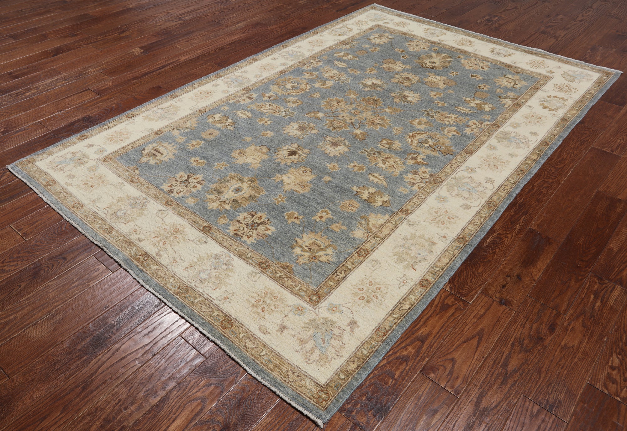 Turkish Oushak Hand Knotted Wool Rug - 6' 0" X 9' 2"