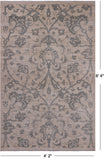 Ivory Peshawar Hand Knotted Wool Area Rug - 4' 2" X 6' 4"