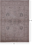 Ivory Peshawar Handmade Wool Area Rug - 4' 2" X 5' 10" - Golden Nile